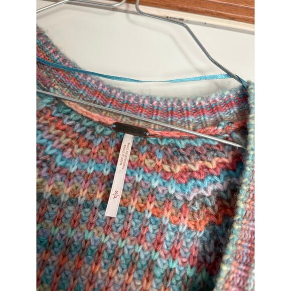 Free People Sedona Cardi in Blue Rainbow Combo Size Small - Picture 5 of 6